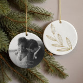 Onze eerste kerstfoto keramisch ornament