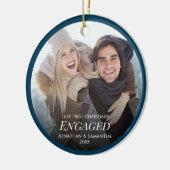 Onze eerste kerstfoto keramisch ornament (Links)