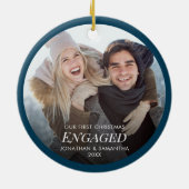 Onze eerste kerstfoto keramisch ornament (Achterkant)