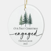 Onze eerste kerstfoto keramisch ornament (Links)