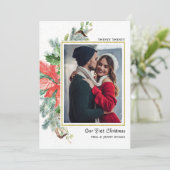 Onze eerste kerstfoto-kerstKaart (Staand voorkant)