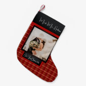 Onze eerste kerstfoto, kleine kerstcadeau kerstsok (Voorkant (Hangend))