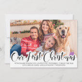 Onze eerste kerstfoto met briefje (Voorkant)