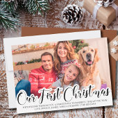 Onze eerste kerstfoto met briefje