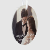 Onze eerste kerstfoto met briefte foto ornament (voorkant)