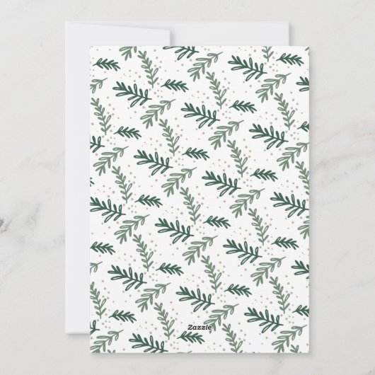 Onze eerste kerstfoto met handschrift Pas getrouwd Feestdagenkaart (Achterkant)