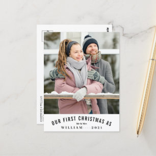 Onze eerste kerstfoto met Mr en Mrs Wedding. Briefkaart