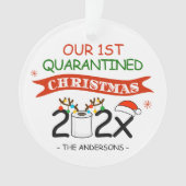 Onze eerste kerstfoto met Quaranted Ornament (voorkant)