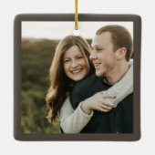 Onze eerste kerstfoto met superieur koper keramisch ornament (Achterkant)