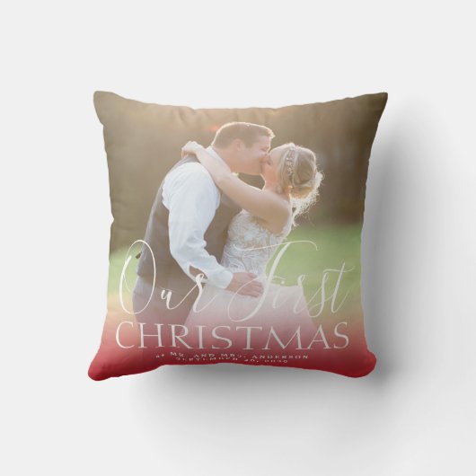 Onze eerste kerstfoto, Mr en Mrs Holiday. Kussen (Achterkant)