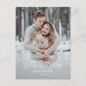 Onze eerste kerstfoto, Mr. en Mrs Wedding. Feestdagenkaart (Voorkant)