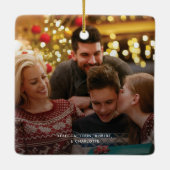 Onze eerste kerstfoto Nieuwe Home Notenkraker Keramisch Ornament (Achterkant)