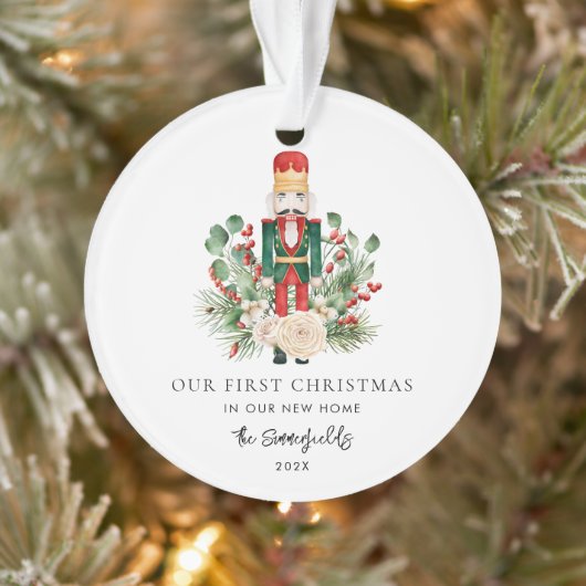 Onze eerste kerstfoto Nutcracker Nieuw adres Ornament (Boom)
