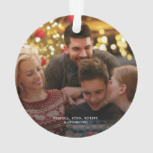 Onze eerste kerstfoto Nutcracker Nieuw adres Ornament (achterkant)