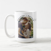 Onze eerste kerstfoto op maat koffiemok (Links)