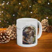 Onze eerste kerstfoto op maat koffiemok