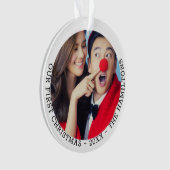 Onze eerste kerstfoto op maat ornament (voorkant)