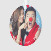 Onze eerste kerstfoto op maat ornament (voorkant)