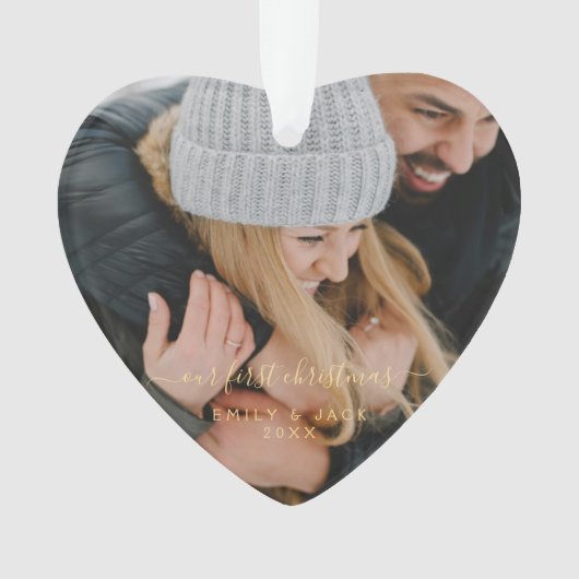 Onze eerste kerstfoto ornament (voorkant)