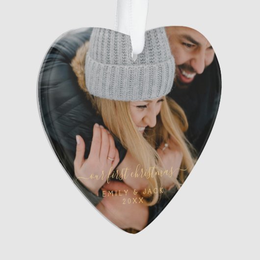 Onze eerste kerstfoto ornament (voorkant)