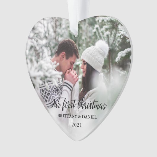 Onze eerste kerstfoto ornament (voorkant)