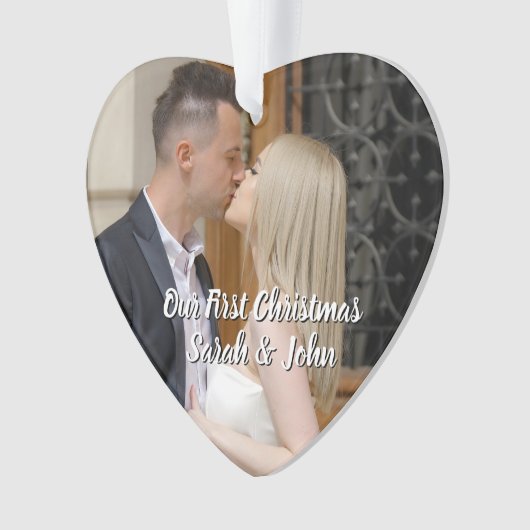 Onze eerste kerstfoto ornament (voorkant)