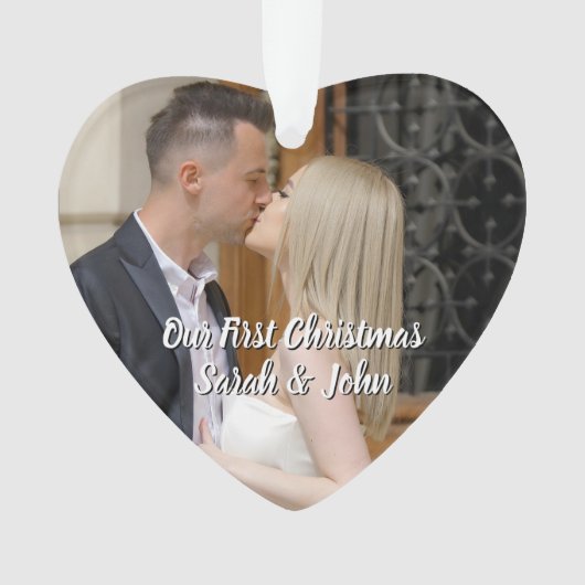 Onze eerste kerstfoto ornament (voorkant)