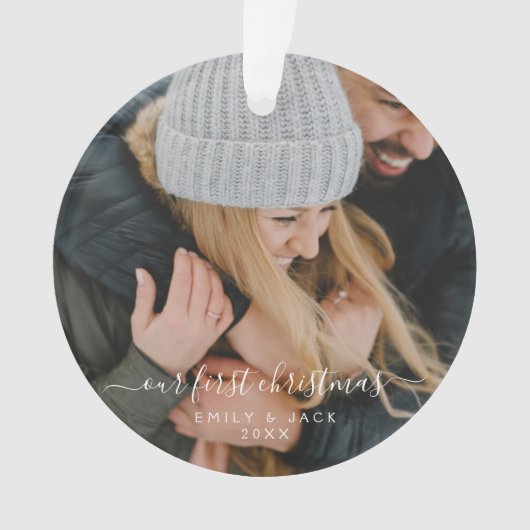 Onze eerste kerstfoto ornament (voorkant)