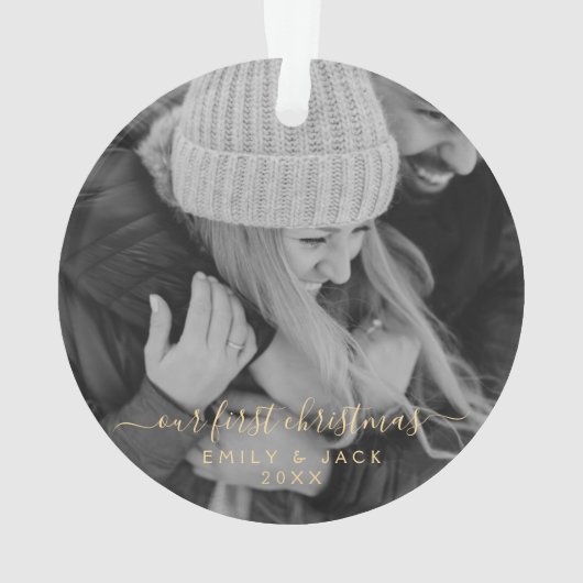 Onze eerste kerstfoto ornament (achterkant)