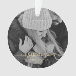 Onze eerste kerstfoto ornament