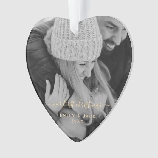 Onze eerste kerstfoto ornament (voorkant)