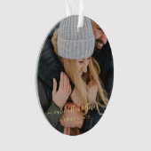 Onze eerste kerstfoto ornament (voorkant)