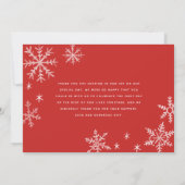 Onze eerste kerstfoto Pas getrouwd Feestdagenkaart (Achterkant)