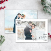 Onze eerste kerstfoto Pas getrouwd Feestdagenkaart