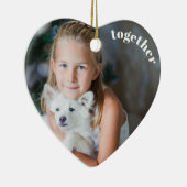 Onze eerste kerstfoto samen keramisch ornament (Rechts)