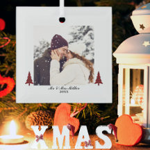 Onze eerste kerstfoto, Snowflakes gepersonaliseerd