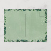 Onze eerste kerstfoto van de moderne botanische fo feestdagenkaart (Achterkant)