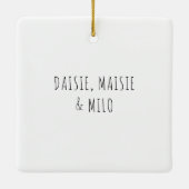 Onze eerste kerstfoto van Panorama's Keramisch Ornament (Achterkant)