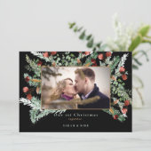 Onze eerste kerstfoto, zwart (Staand voorkant)
