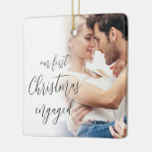 Onze eerste kerstfoto's keramisch ornament (Links)