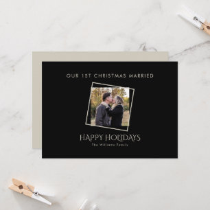 Onze eerste kerstgehuwde foto, met wieltjes, zwart