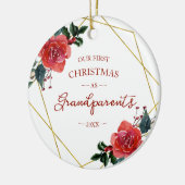 Onze eerste kerstgrootouders 2020 keramisch ornament (Links)