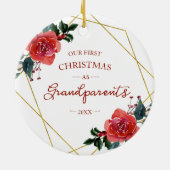 Onze eerste kerstgrootouders 2020 keramisch ornament (Achterkant)