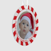 Onze eerste kerstgrootouders Candy Cane Foto Ornament (voorkant)