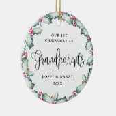 Onze eerste kerstgrootouders, Foto Keepomwille Keramisch Ornament (Rechts)