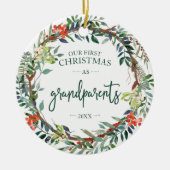 Onze eerste kerstgrootouders met 2020 adem keramisch ornament (Voorkant)