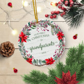 Onze eerste kerstgrootouders met 2020 adem keramisch ornament