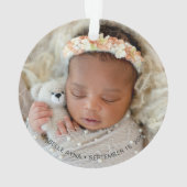 Onze eerste kerstgrootouders Winter Greenery Ornament (achterkant)