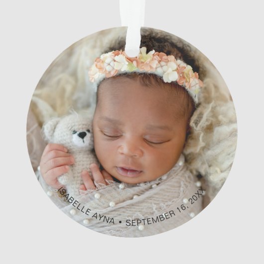 Onze eerste kerstgrootouders Winter Greenery Ornament (achterkant)