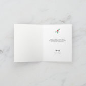 Onze eerste kersthuwelijksfoto's en feestelijke fo feestdagen kaart (Binnen)